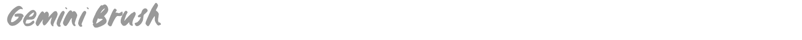 Gemini Brush font preview